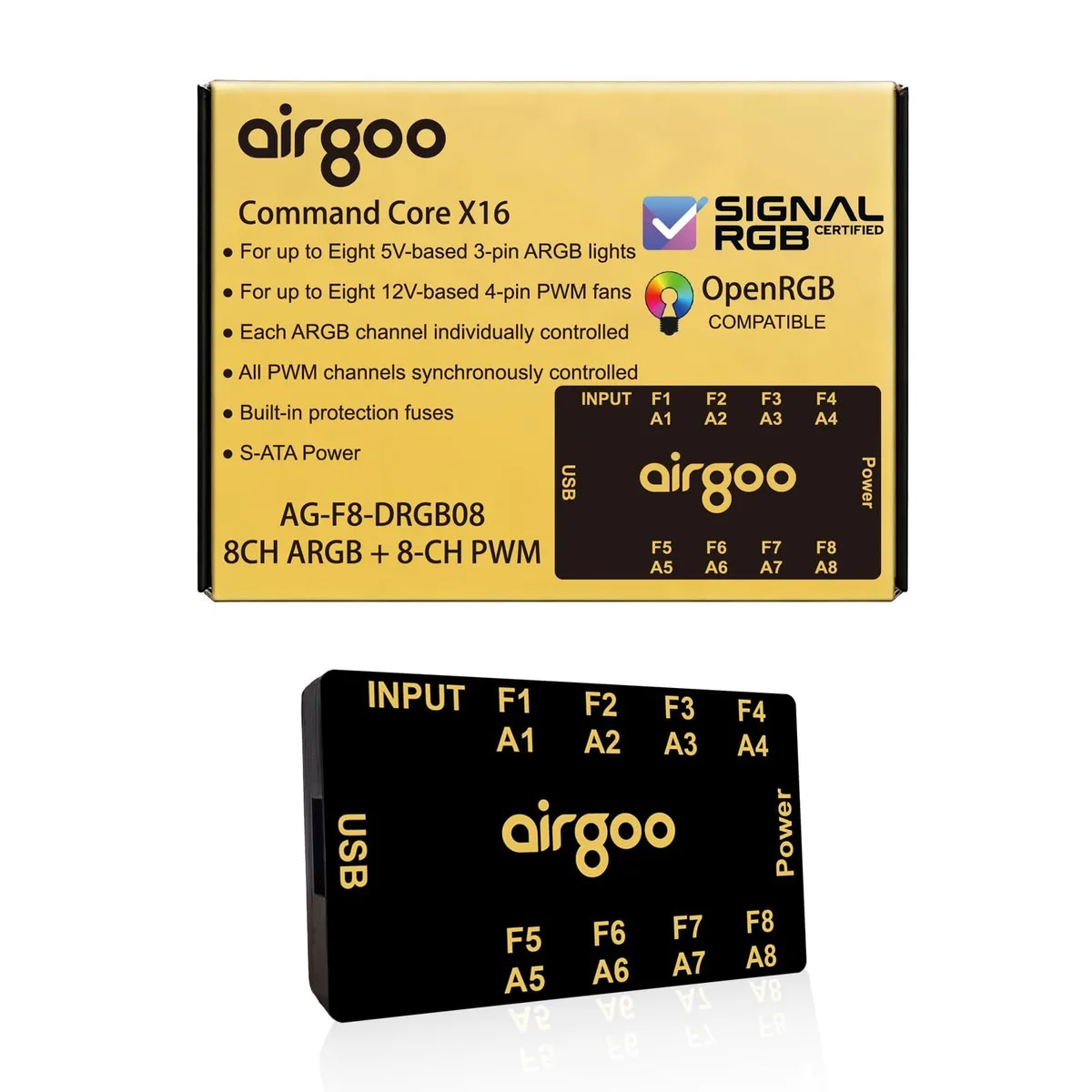 Airgoo Airgoo AG-F8-DRGB08 8-Channel ARGB PWM Fan Control — ภาพสินค้า