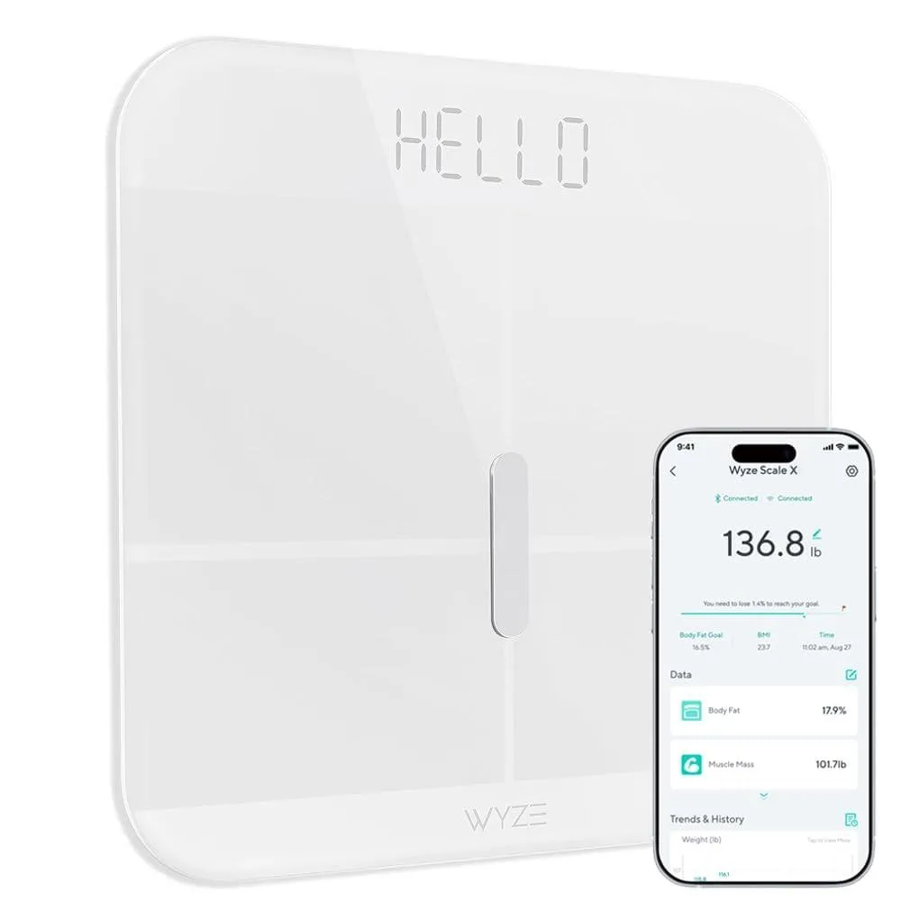  Wyze Smart Scale X WSCALX-W White 400 lb — product photo