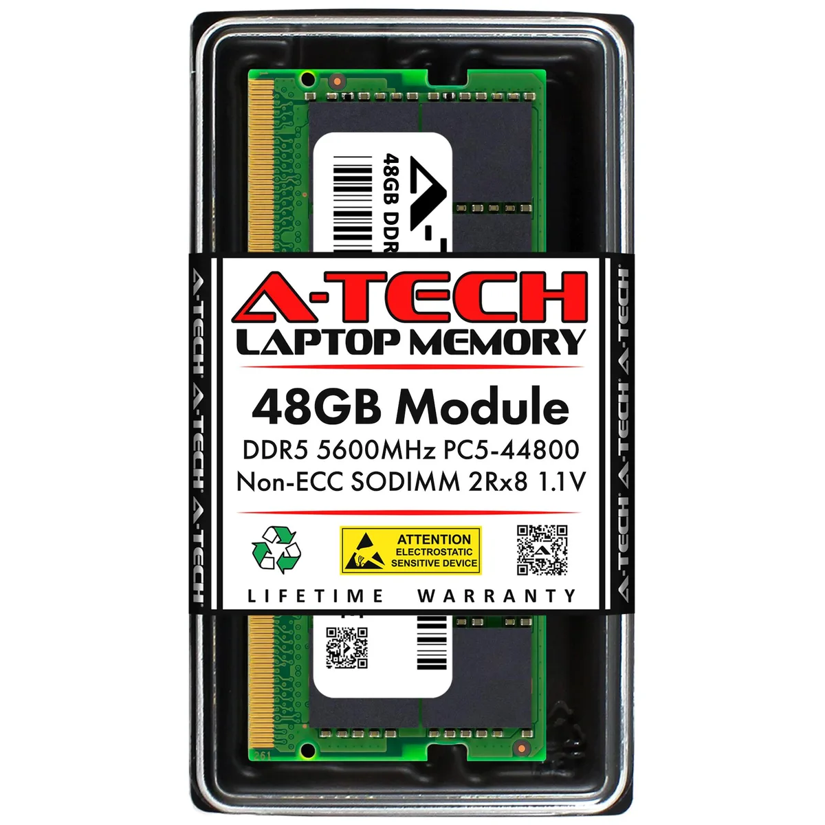 A-Tech A-Tech 48GB DDR5 5600MHz CL40 262-Pin SODIMM Laptop RAM — fotografie produktu