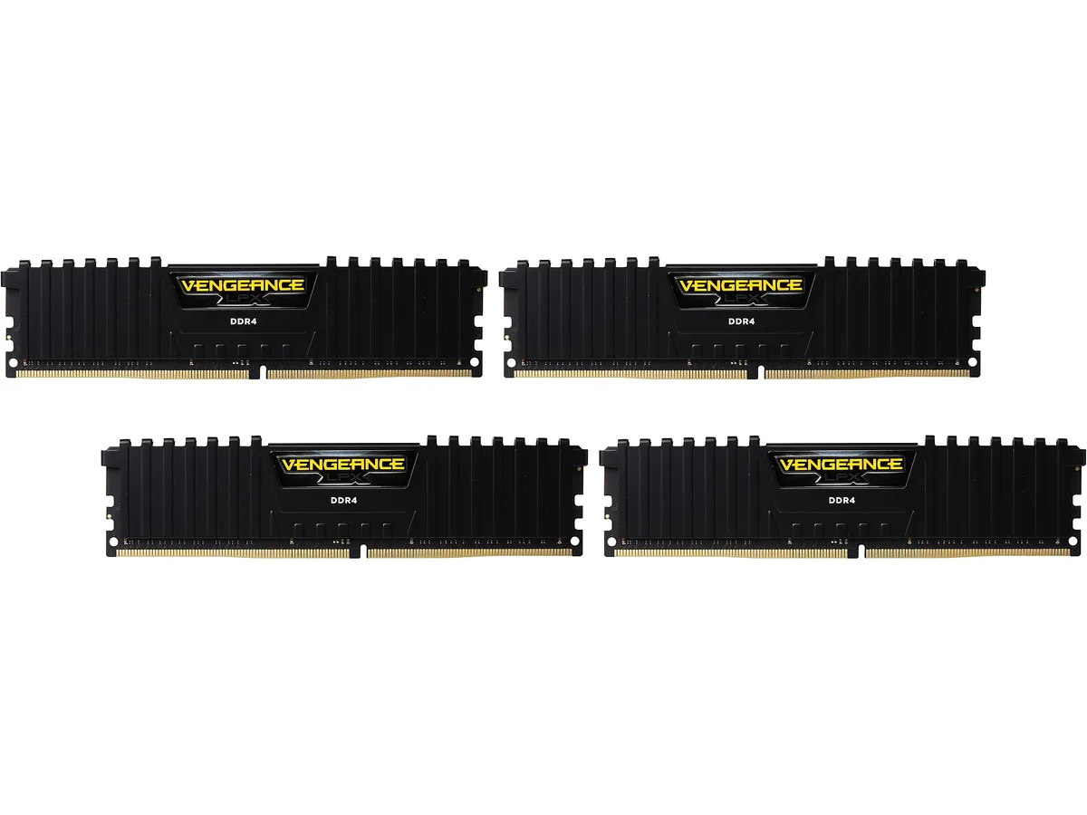 Corsair Corsair CMK64GX4M4A2400C16 Vengeance LPX 64GB (4x16GB) DDR4 2400 CL16 desktop RAM — photo du produit