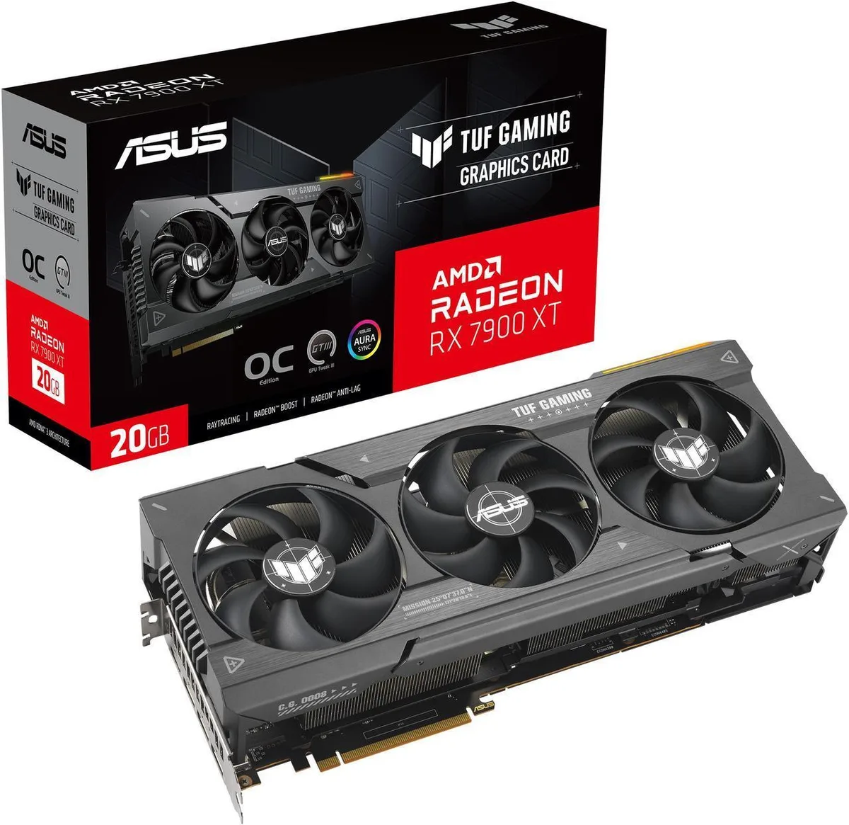 ASUS ASUS TUF Gaming Radeon RX 7900 XT OC Edition 20GB graphics card — 商品写真