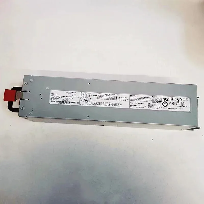 Rectangular ATX power supply unit with metal casing and rear fan grille