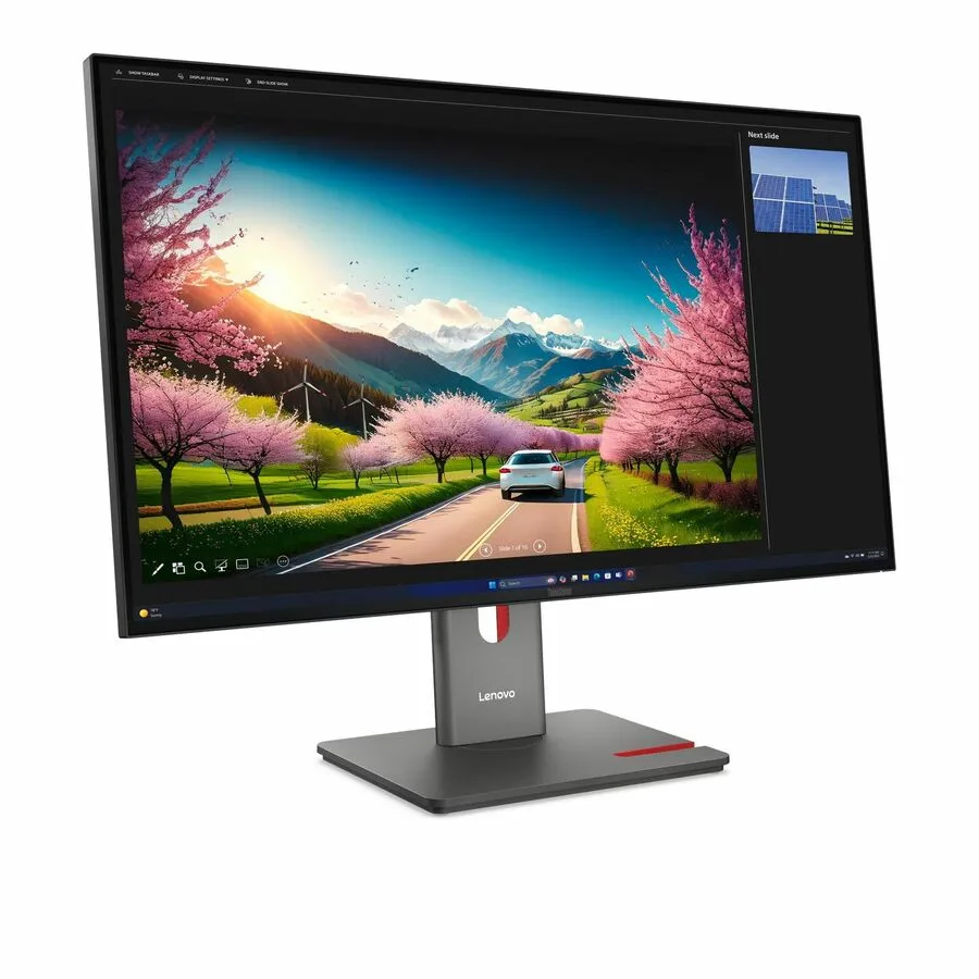 Raven black 31.5 inch flat IPS monitor on adjustable stand