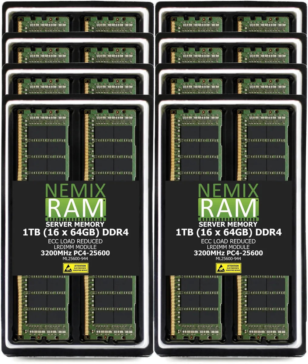 NEMIX RAM NEMIX RAM 1TB 16x64GB DDR4 3200MHz 4Rx4 ECC LRDIMM server RAM — 商品写真
