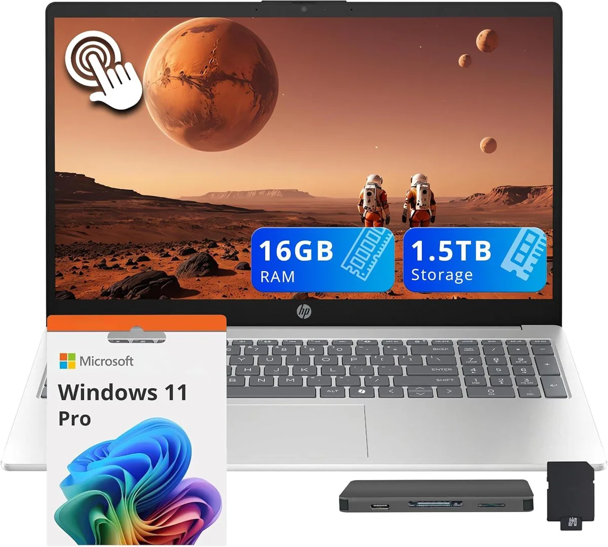 HP HP 15.6" FHD Touch Business Laptop i5-1334U 16GB 512GB + 1TB Dock Silver — 商品照片