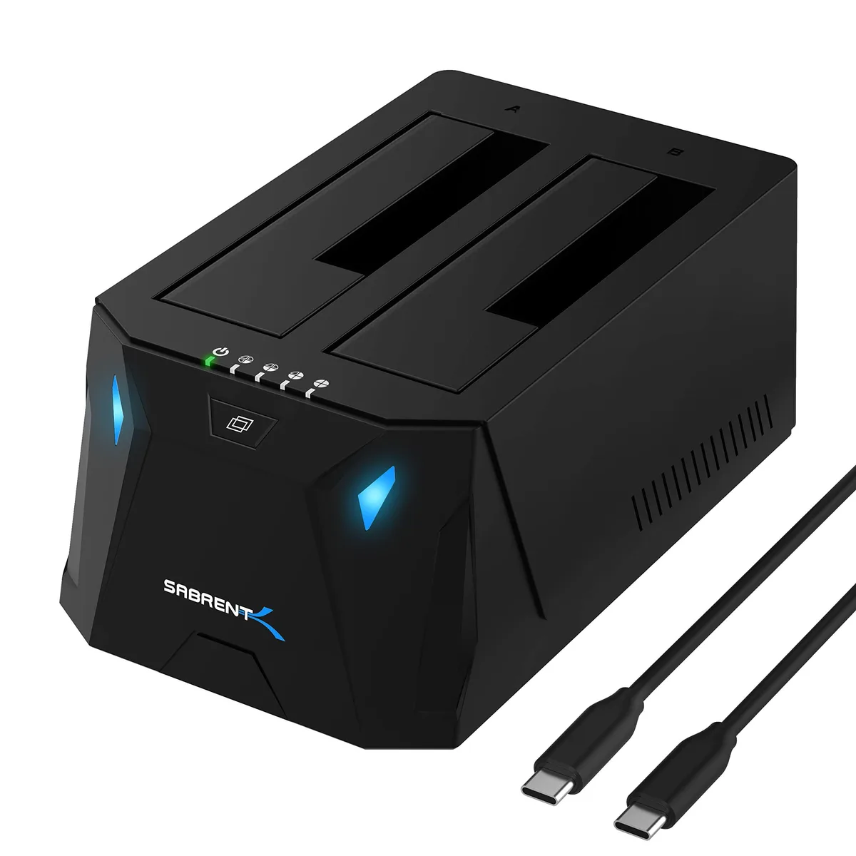  Sabrent EC-CH2B USB Type-C SATA 2.5 &amp; 3.5 Dual Bay Hard Drive Docking Station — foto produk