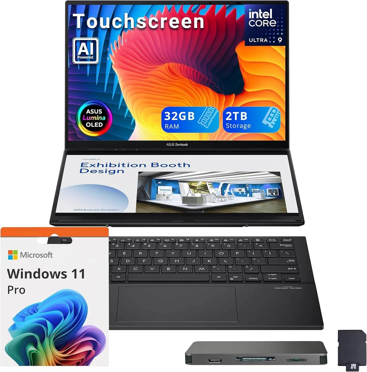 ASUS ASUS Zenbook Duo 2-in-1 Intel Ultra 9 285H 32GB DDR5 1TB SSD Gray — 商品照片