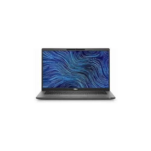 Silver Dell Latitude 7420 13.9 inch touchscreen laptop open showing keyboard and display