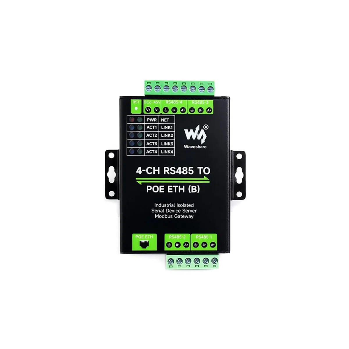 LORDWORLD LORDWORLD 4-Ch RS485 to RJ45 Serial Server POE Development Board — zdjęcie produktu