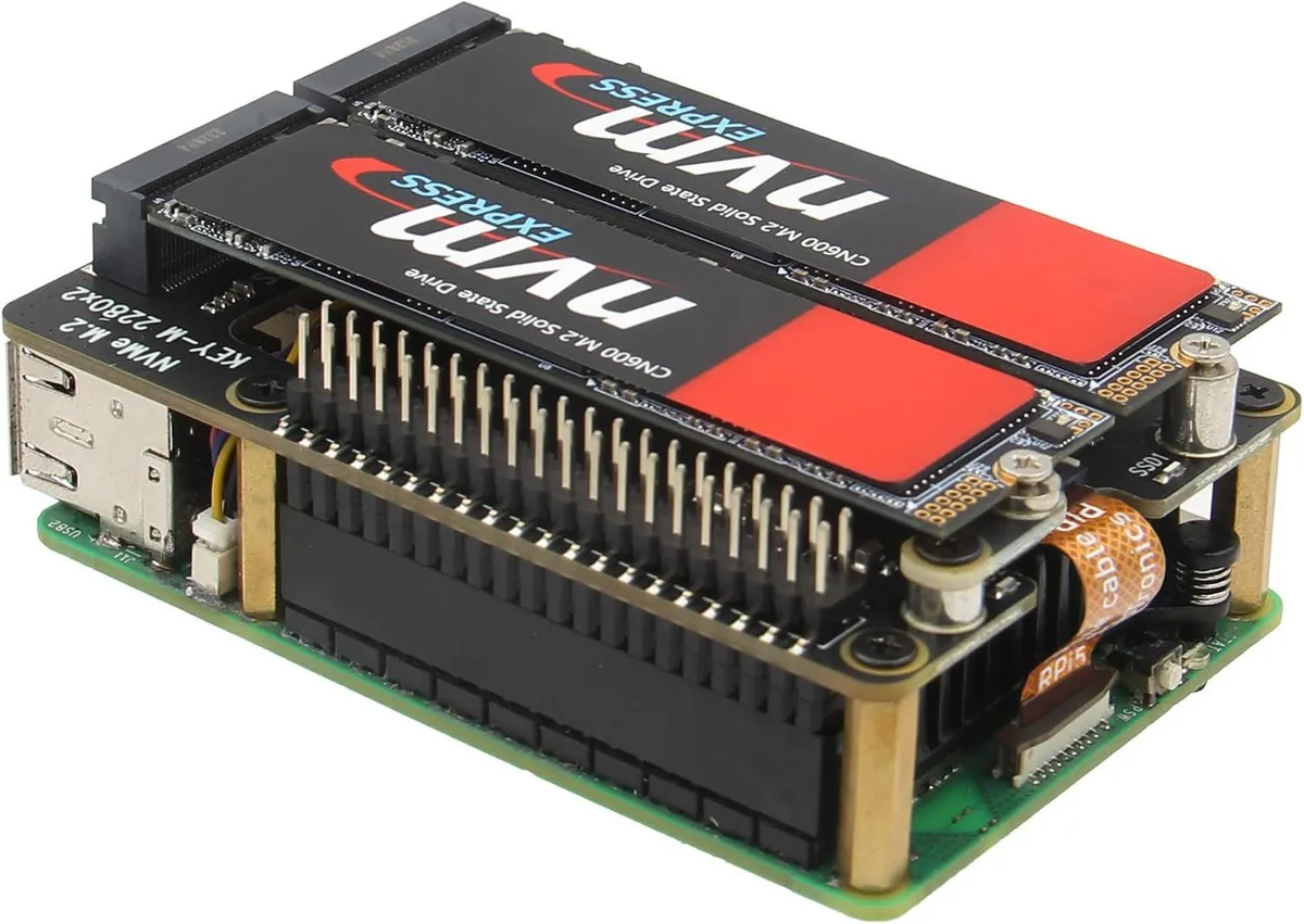 MCDODO MCDODO X1004Support Dual M.2 NVMe HAT for Raspberry Pi 5 — toote foto