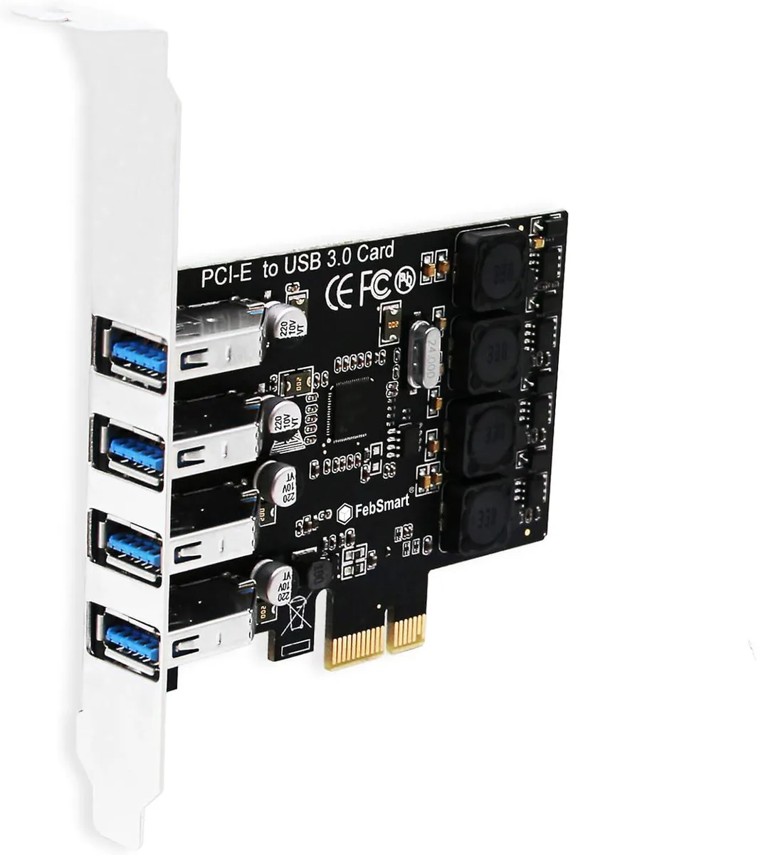 ESTONE ESTONE PCIE24USBA 4-port USB 3.0 PCIe expansion card — foto del prodotto