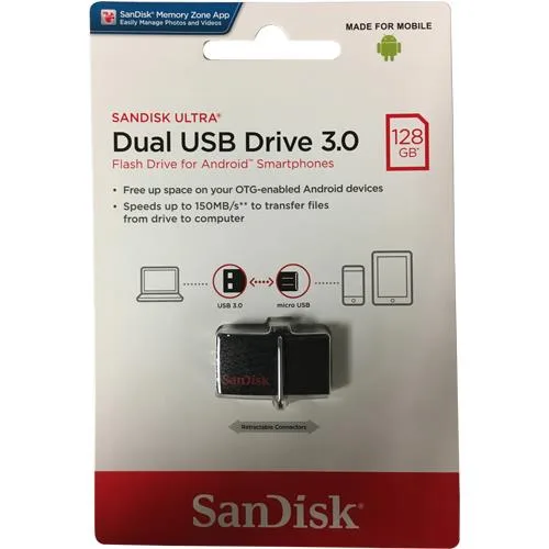 SanDisk SanDisk Ultra Dual USB Drive 3.0 128GB Black SDDD2-128G-GAM46 — 제품 사진