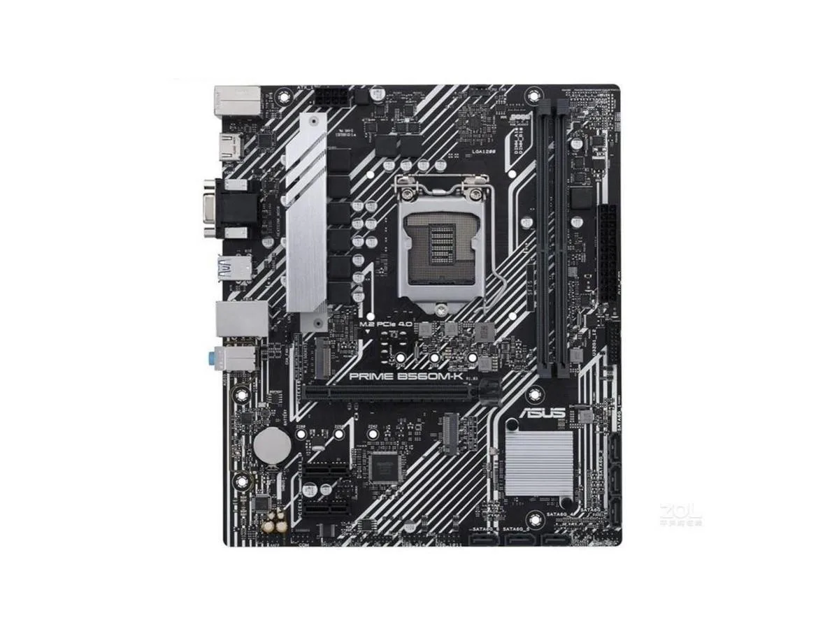 Green Micro ATX motherboard with silver LGA 1200 socket and black DDR4 slots