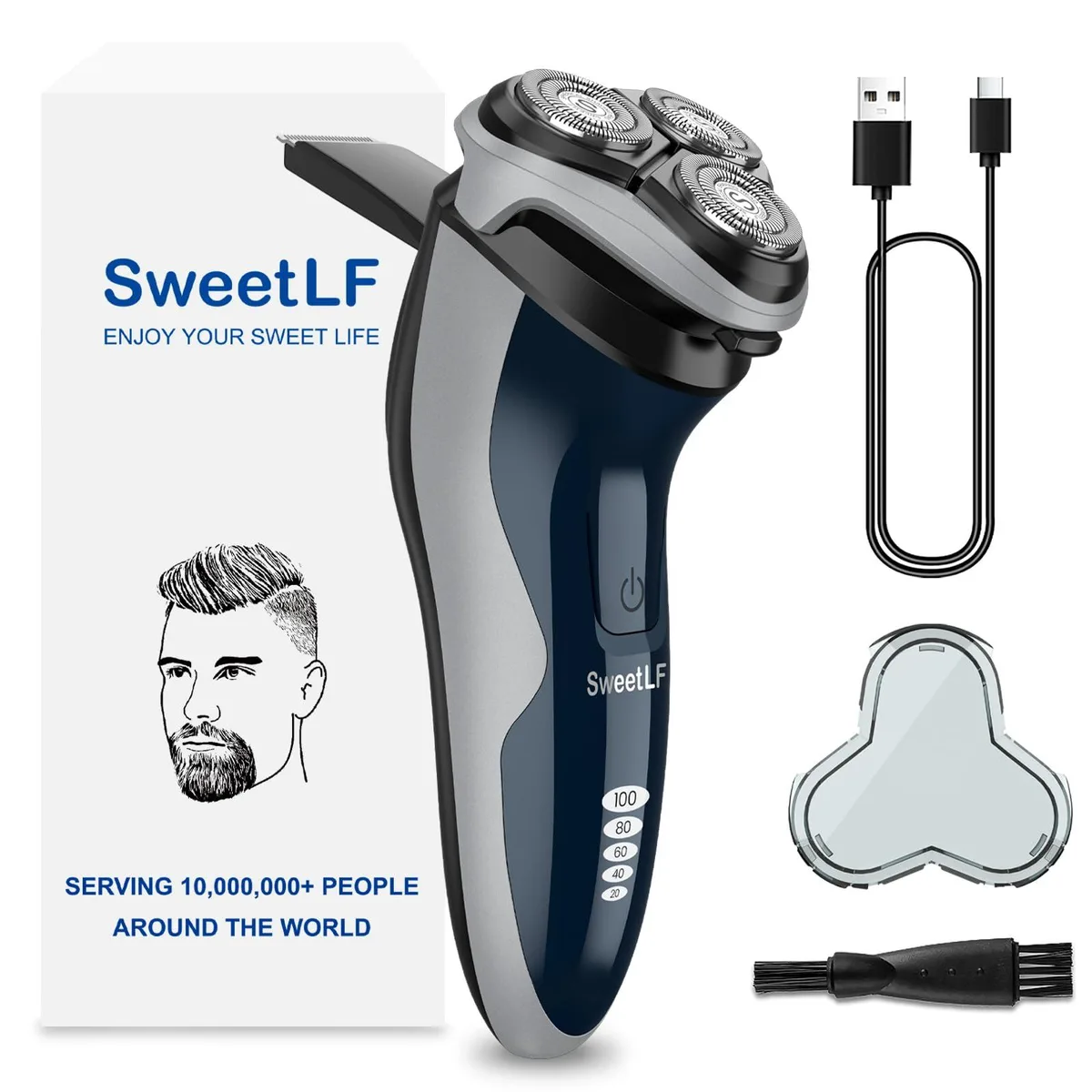  SweetLF SWS7105 Rotary Shaver Dark Blue — foto del prodotto
