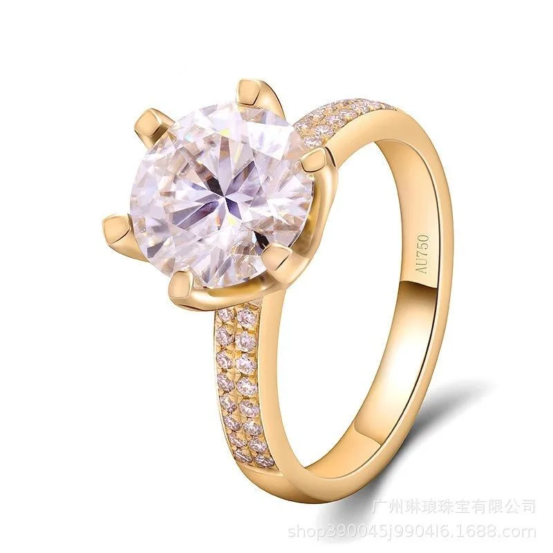 allentian allentian 18K Gold Moissanite Ring 1ct D VVS1 Marquise 8.5 — product photo