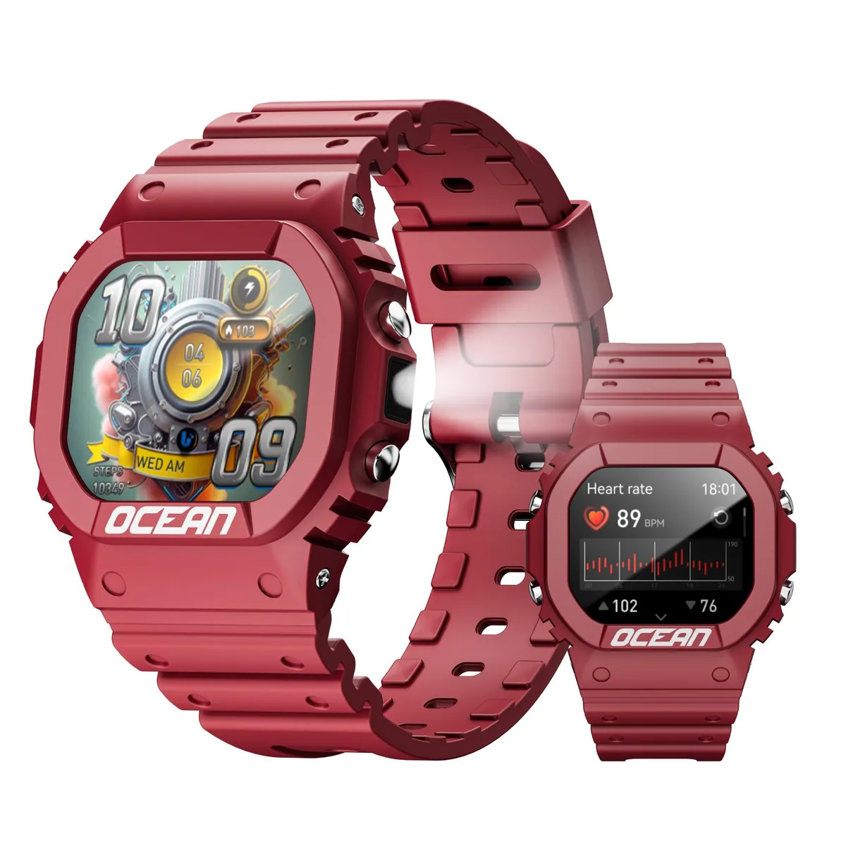 LOKMAT LOKMAT OCEAN GT 1.75" IP68 Bluetooth 5.2 300mAh Red — photo du produit