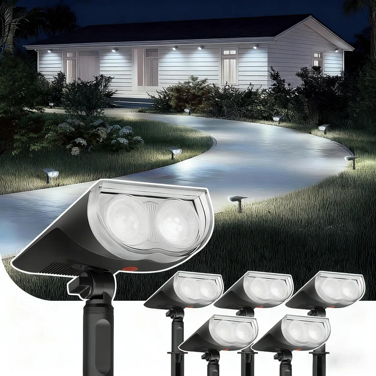 Linkind LS3700150 Landscape Lighting 2 Pack 200 Lumens 6500K IP65 — fotografia produktu
