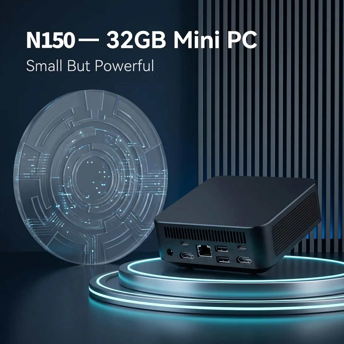  M6 Intel Core i3-N150 8GB 256GB Barebone Mini PC — tuotekuva