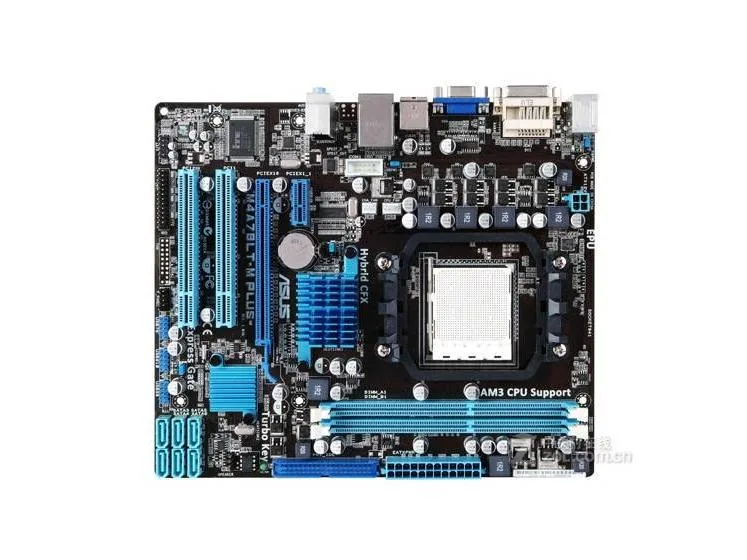 Green Micro ATX motherboard with AM3 socket and DDR3 slots