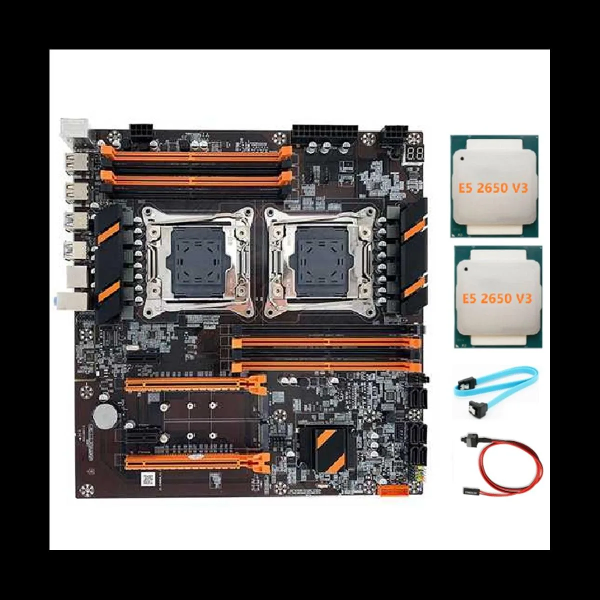 YINGHUA YINGHUA X99 Dual CPU LGA2011 Server Motherboard 2×E5-2650 V3 — product photo