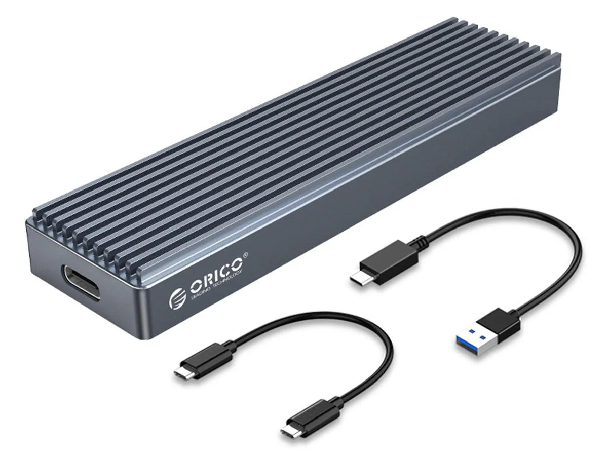 Orico Orico M2R2-G2 M.2 NVMe drive enclosure USB 3.1 Gen2 10Gbps aluminum heatsink gray — صورة المنتج