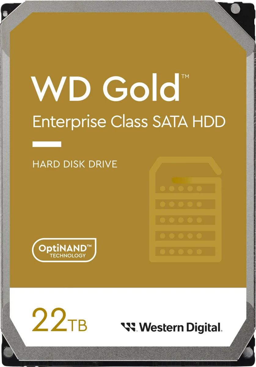 Western Digital Western Digital WD Gold 22TB SATA 7200 RPM 512MB 3.5" internal hard drive WD221KRYZ — foto del producto