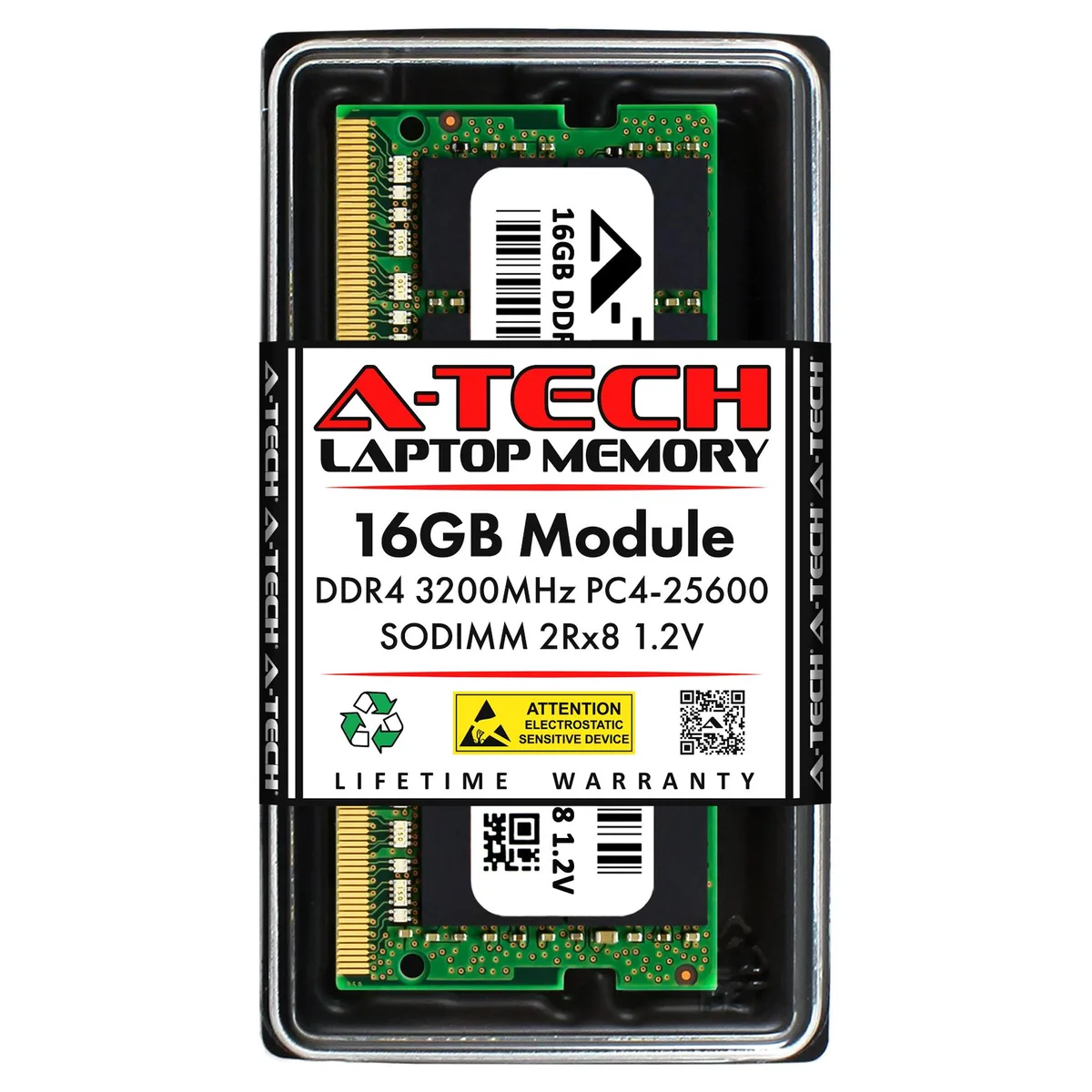A-Tech A-Tech 16GB DDR4 3200MHz CL22 2Rx8 Dell AA937596 SNPWTHG4C/16G 260-Pin SODIMM Laptop RAM — 商品写真