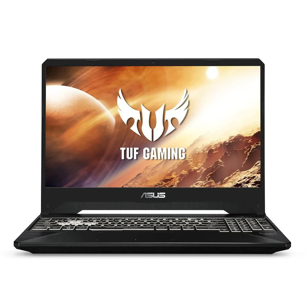 Black 15.6 inch gaming laptop with backlit keyboard
