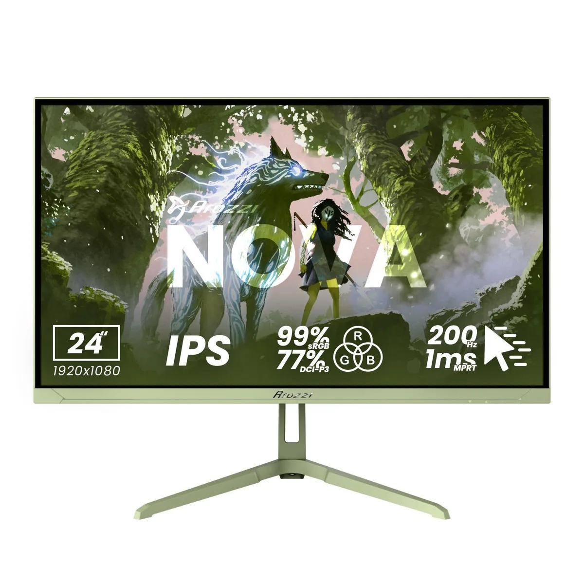 Arozzi Arozzi Nova 24" 200Hz Gaming Monitor Forest Green — product photo