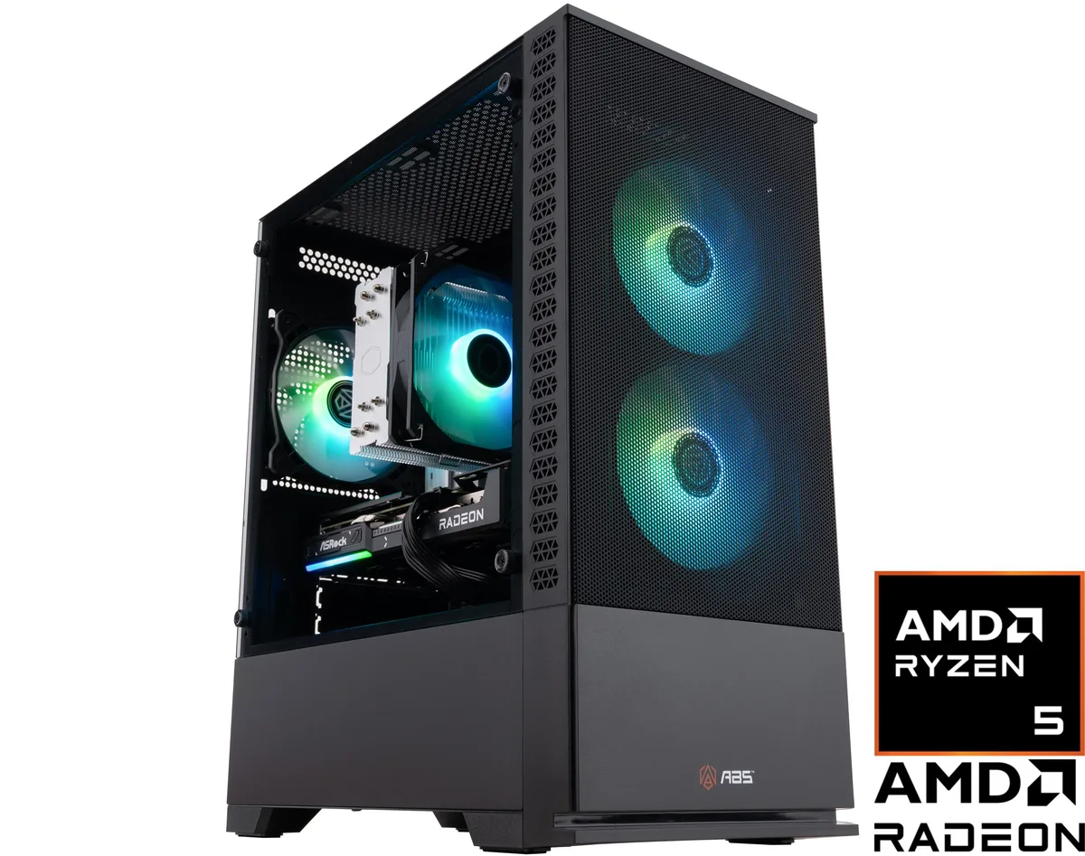 Refurbished ABS Cyclone Ruby gaming desktop in Compucase 5F13 chassis