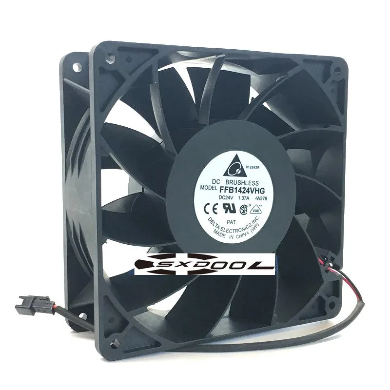 SXDOOL SXDOOL FFB1424VHG 24V 140mm case fan 3200RPM 252.11CFM — product photo