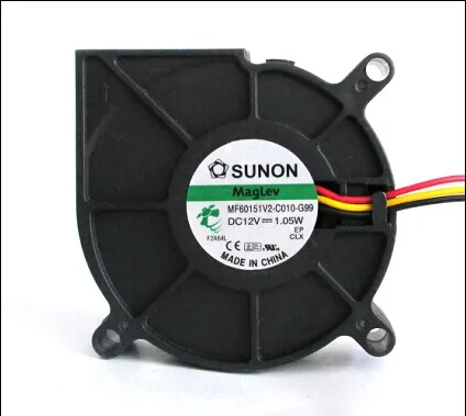 Black 60mm maglev turbo blower fan with 3-pin connector