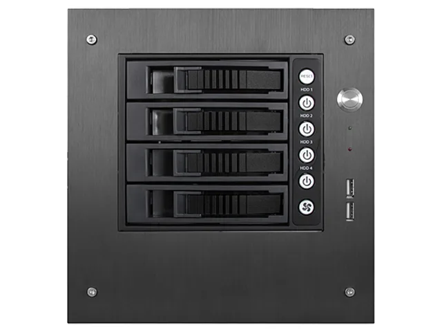 iStarUSA Inc. iStarUSA Inc. S-35-B4BK server chassis 4 x 3.5" hotswap mini-ITX tower black — 商品写真