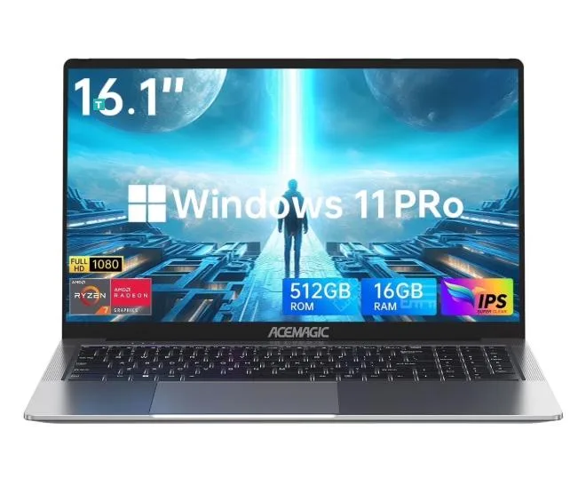 NIPOGI NIPOGI RX16 gaming laptop AMD Ryzen 7 7735HS 16GB 512GB 16.1 FHD Gray — product photo