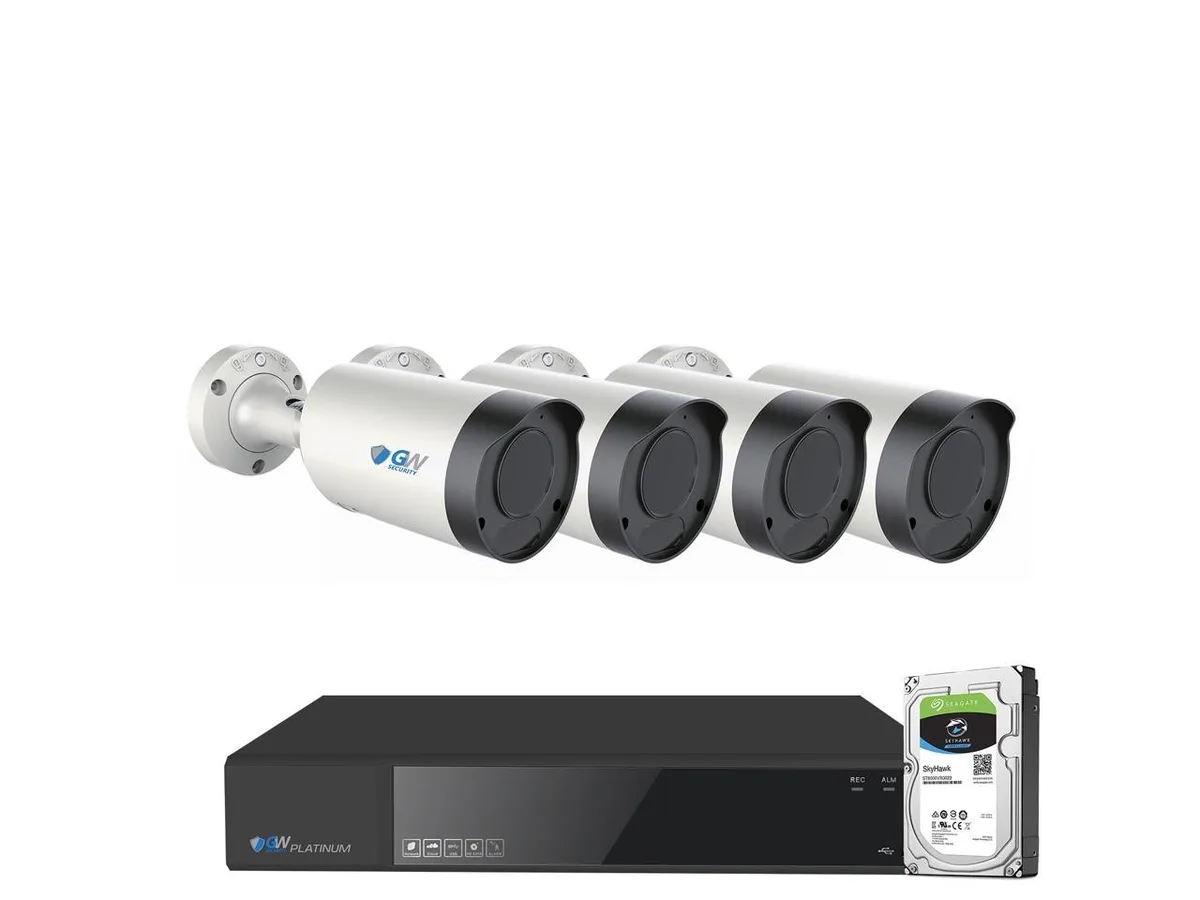 GW Security Inc. GW Security Inc. GW7808NP 8-Channel 4K NVR Kit 2TB 4 Cameras Varifocal — fotografija izdelka