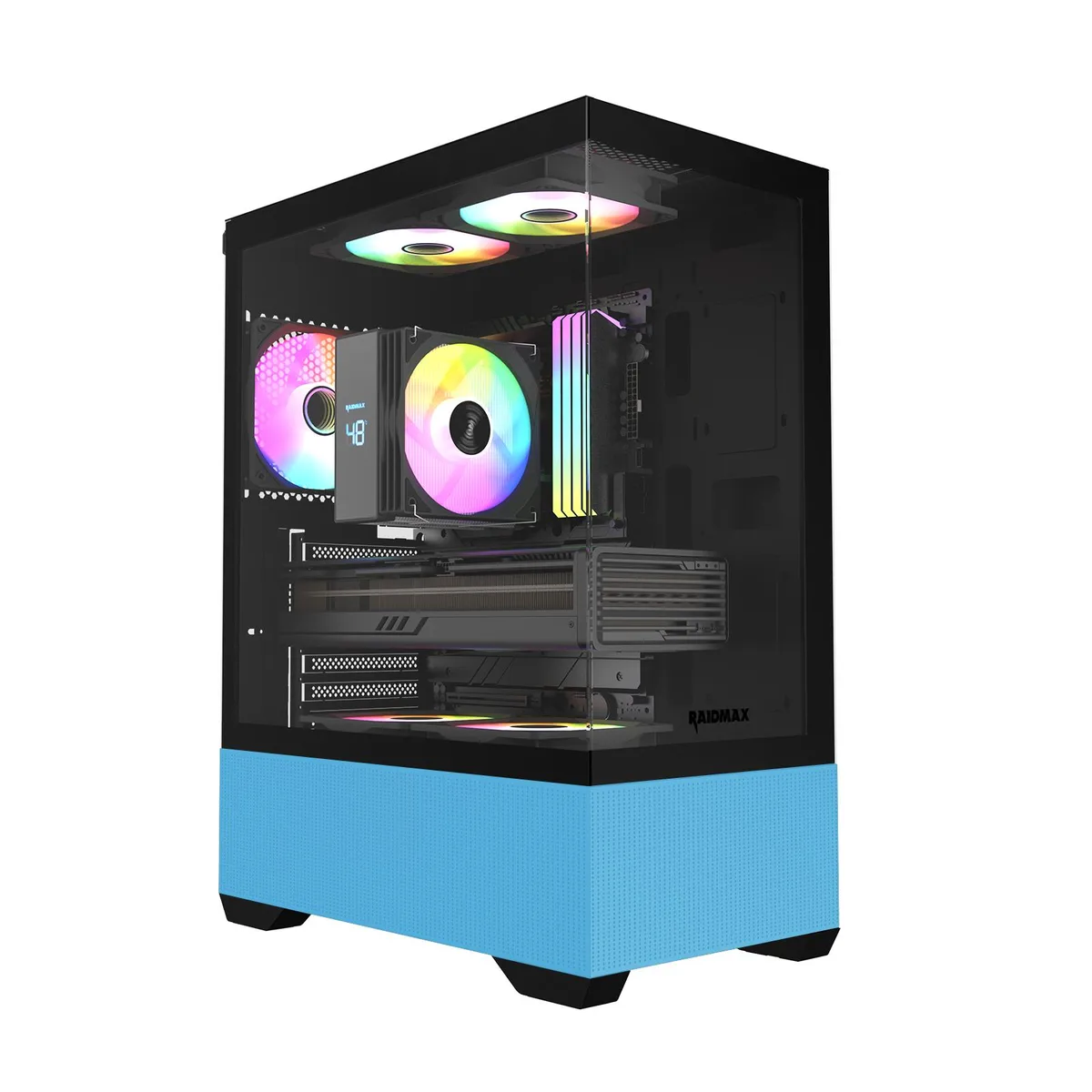Raidmax Raidmax i802 VIBE Blue ATX Mid Tower PC Case — photo du produit
