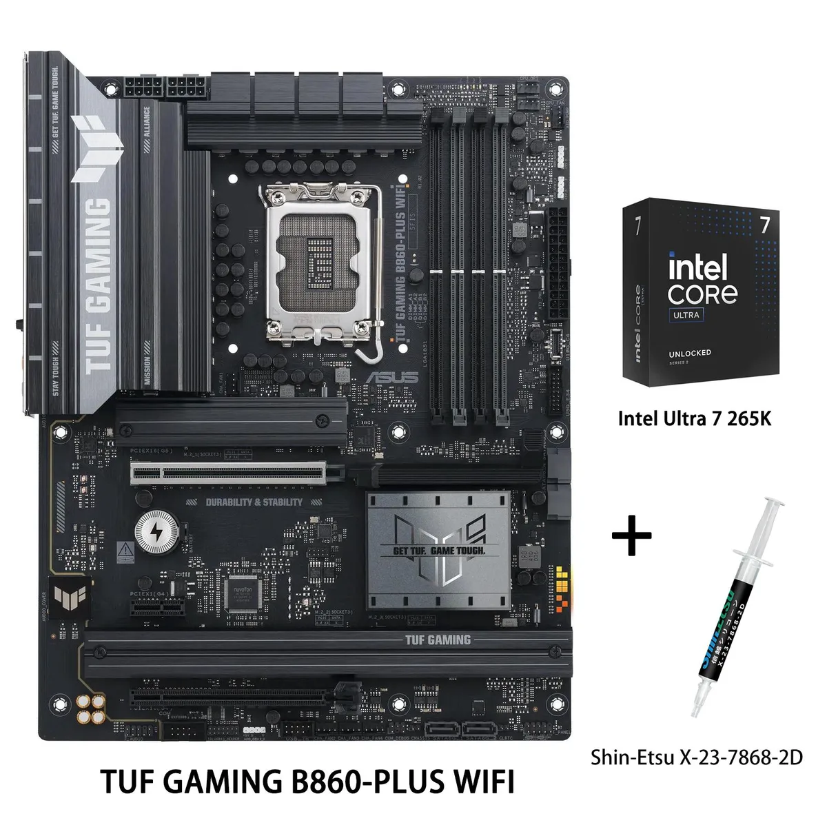ASUS ASUS TUF GAMING B860-PLUS WIFI Intel Ultra 7 265K Combo Intel motherboard — photo du produit