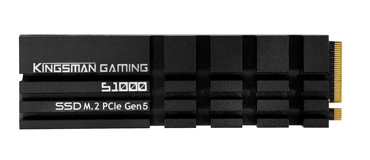 KINGSMAN GAMING KINGSMAN GAMING S1000 2TB M.2 2280 PCIe 5.0 x4 internal SSD with DRAM cache and heatsink — photo du produit