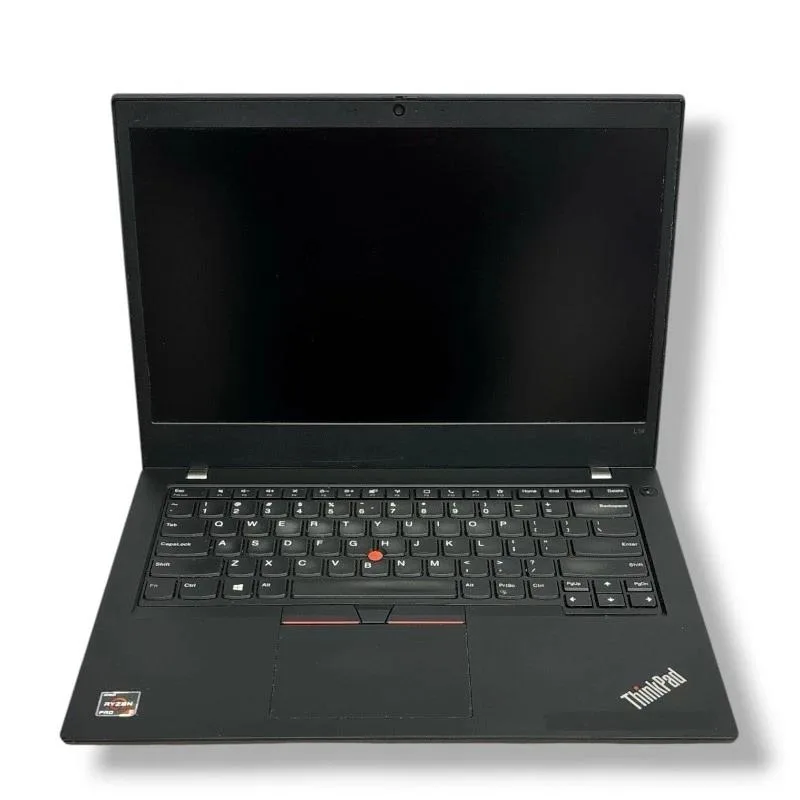 Black ThinkPad L14 laptop closed, matte finish, 14 inch screen, red TrackPoint visible