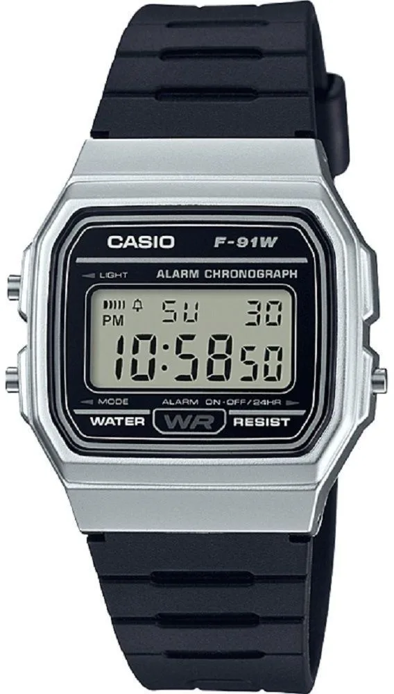 CASIO CASIO F91WM-7A Digital Watch Silver Resin 30mm — product photo