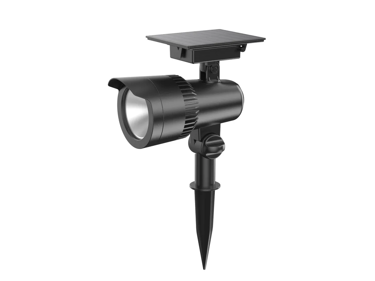  2-Pack Solar Spotlights W58343 Black Landscape Lighting — termékfotó