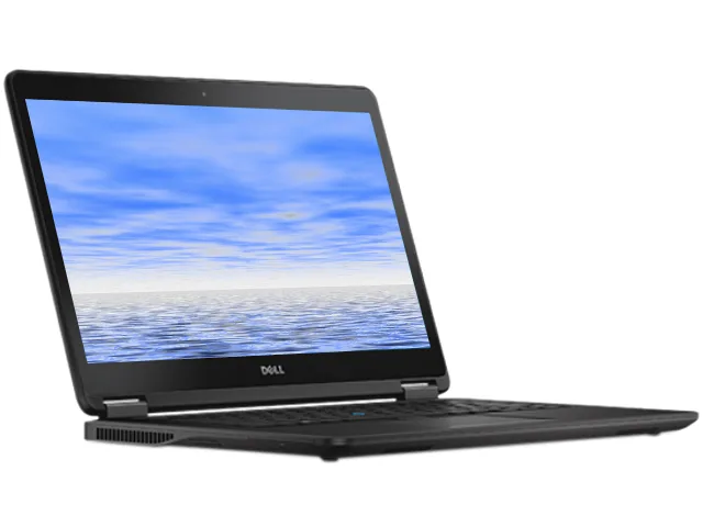 Silver aluminium Dell Latitude E7450 14 inch touchscreen laptop, closed lid view