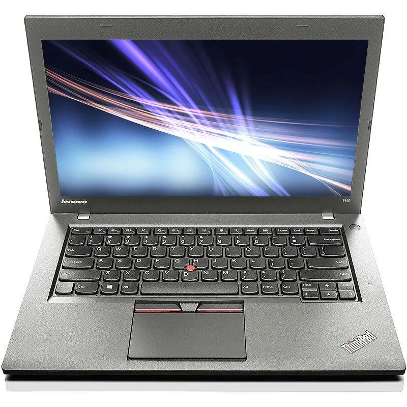 Black ThinkPad T450s notebook, 14 inch non-touch screen, matte finish
