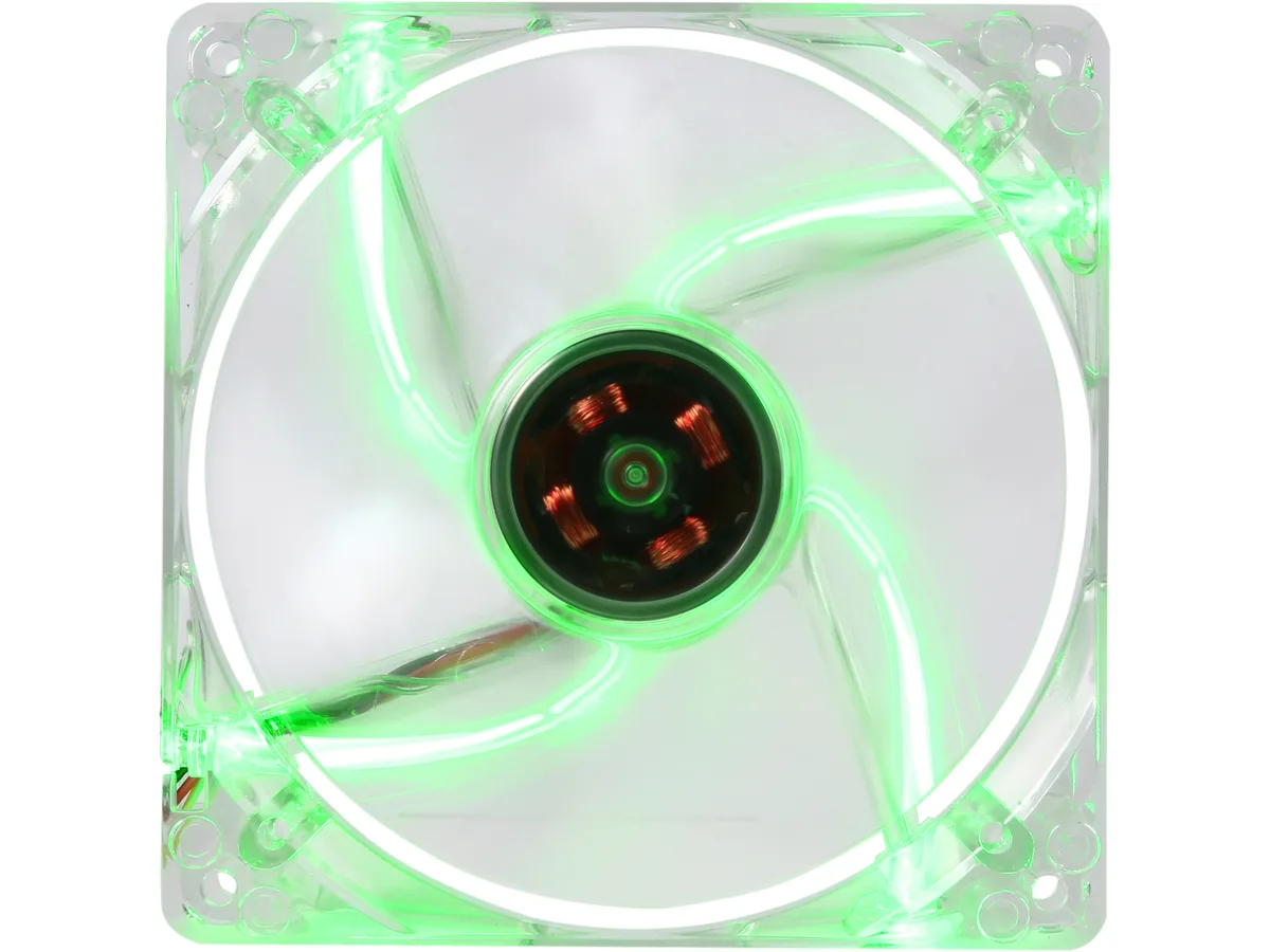 Link Depot Corp. Link Depot Corp. FAN-4LED-120GN 120mm Green LED Case Fan — صورة المنتج