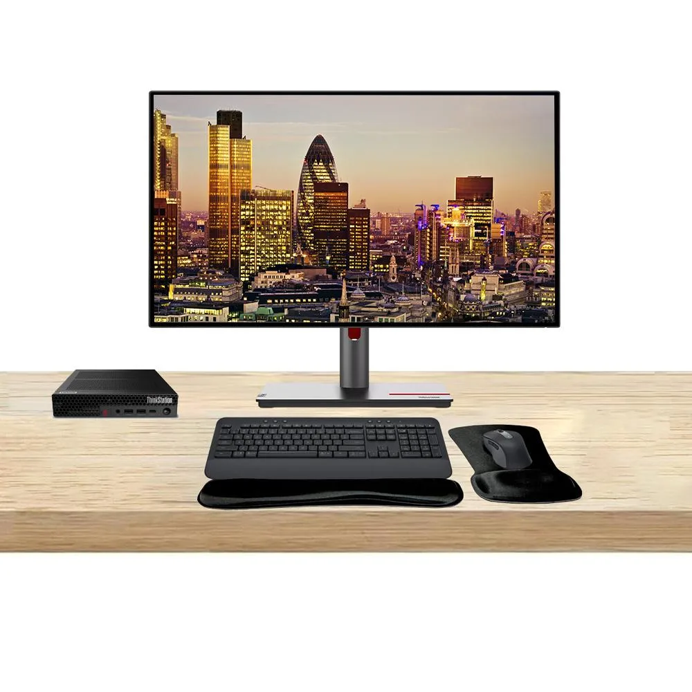 Lenovo Lenovo ThinkStation P3 Tiny i9-14700 32GB 1TB T1000 8GB DDR6 Dual P27q MK650 — 제품 사진