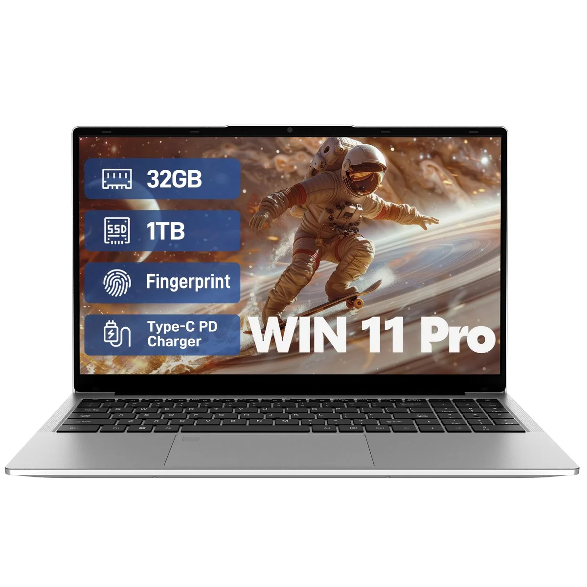 Auusda Auusda EXSURF T156A 15.6" laptop AMD Athlon Silver 3050e 32GB 1TB Silver — product photo