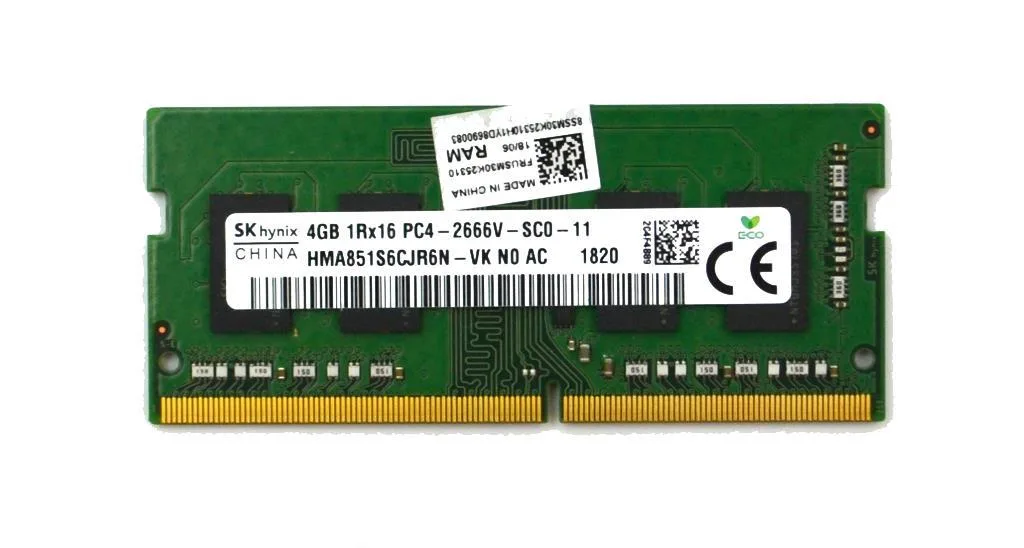 SK hynix SK hynix HMA851S6CJR6N 4GB 1Rx16 DDR4 2666MHz laptop RAM — 商品写真