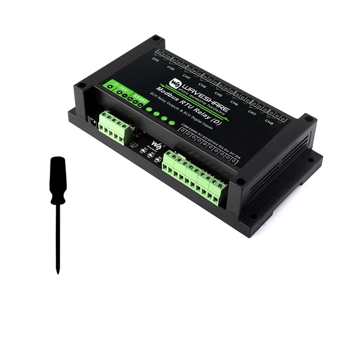 LORDWORLD LORDWORLD 8-Channel Modbus RTU Relay Module RS485 10A development board — produktfoto
