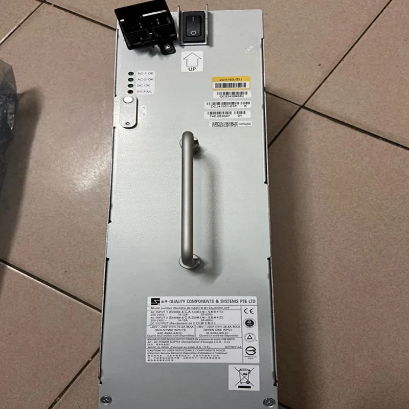 Rectangular ATX power supply unit in metal casing