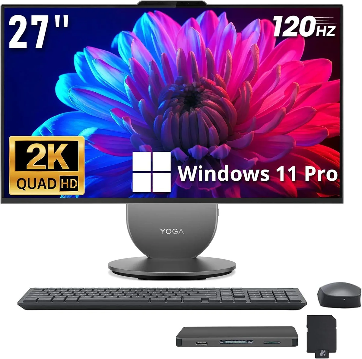 Lenovo Lenovo Yoga All-in-One PC 27" QHD 120Hz Ultra 7 255H 16GB DDR5 1TB SSD Gray — 제품 사진